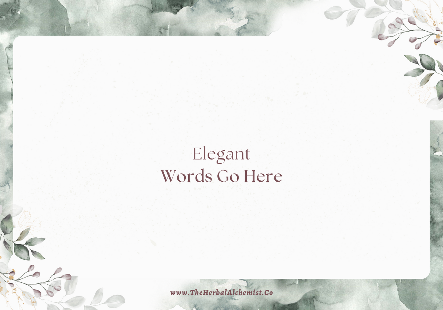 Personalize Your Card - The Herbal Alchemist