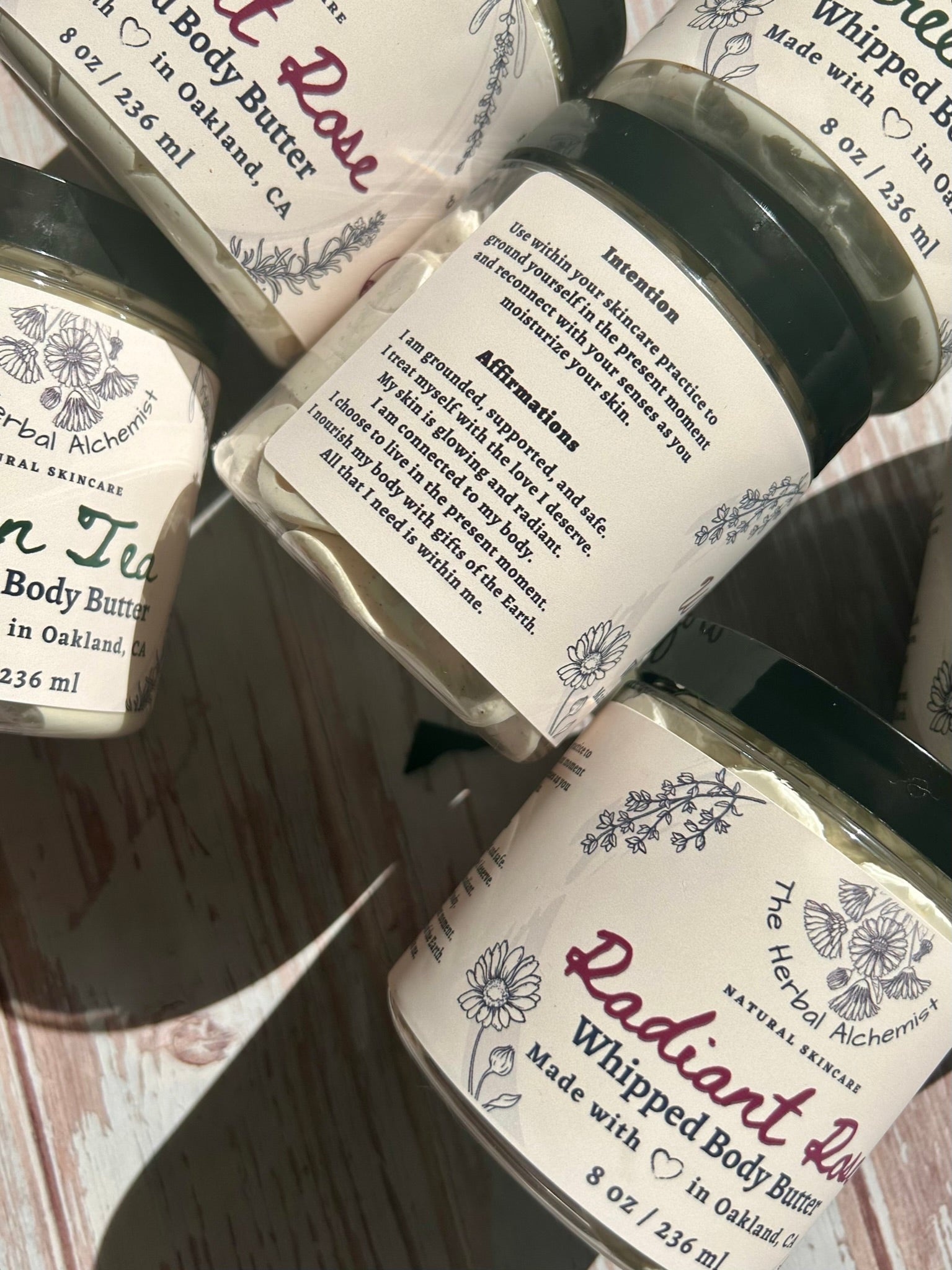 Affirmation body butter, made with intention, whipped to perfection