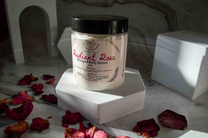 The creamiest whipped body butter body scents, rose body butter for deep moisturizing,  made with whipped shea butter for skin. It's the best body moisturizer for skin